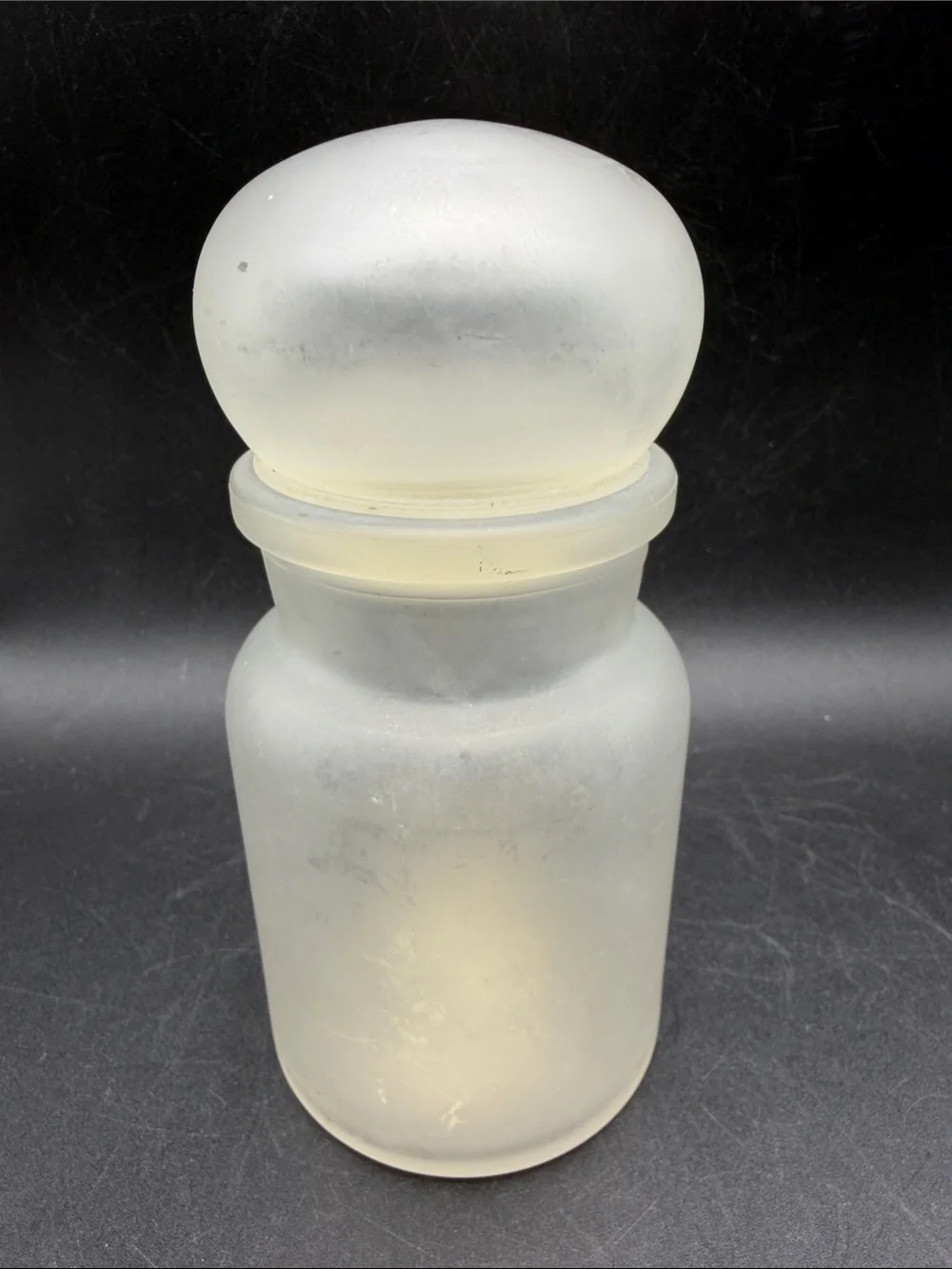 Estee Vintage Mid Century Perfumed Milk Bath Frosted Satin Glass Apothecary Jar